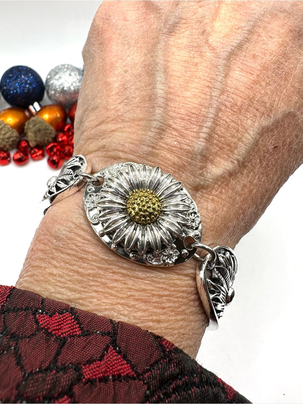 Sunflower Snap Jewelry Bangle Bracelet 18mm Ginger Snap! Size: Large Wrist NWT - Picture 14 of 17